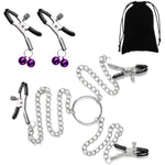 Adjustable Metal Nipple Clamps Non-Piercing Adjustable Metal Nipple Clamps On Nipple Rings Decorative Clip For Clothing Accessories