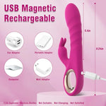 Thrusting Vibrator Dildo Women Sex Toys - 3 In 1 Rabbit Vibrators With 5 Thrusting, 10 Dildo & Rabbit Vibrations, Female Sex Toys G Spot Vibrator Adult Toys For Women Or Couples Pleasure