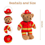 Chef Stuffed Animal Teddy Bear Soft Plush Toy With Chef Uniform Unique Toy Gifts For Kids And Chefs Holiday Birthday Valentine 16 Inche