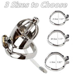 Small Male Chastity Device with Silicone Catheter and Spike Ring for Penis Exercise and Abstinence