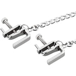 Nipple Clamps, Adjustable Metal Breast Clip With Chain And Flat Clip Head Bondage Restraints Fantasy Sm Sex Toys For Women