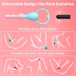 Vibrating Anal Beads Anal Plug With 10 Vibration Modes, Vibrating Butt Plug Sex Toys For Beginner, Anal Sex Toys Waterproof Bullet Vibrator, Flexible Silicone Anal Beads For Men, Women And Couples