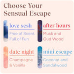 Playground Four Play Bundle, Vegan, Water Based Lubricant, Vitamin E, Hyaluronic Acid, Eco-Friendly Packaging, 4-Pack (Love Sesh, After Hours, Mini Escape, Date Night)
