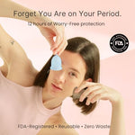 Menstrual Cup - Soft Reusable Period Cups for Women - Large, Pink