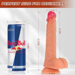 Realistic Dildo For Beginners Silicone Dildo, With Strong Suction Cup For Hands-Free Play, Realistic Penis For G-Spot Stimulation Dildos Anal Sex Toys For Women And Couple 7.6"