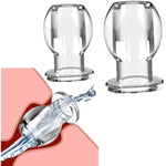 Hollow Anal Plug Vaginal Dilator Speculum, Tpe Transparent Anal Plug Anal Speculum Vaginal Stretcher Tunnel Anal Dilator Bdsm Enema Toys Sex Toys For Adult Men Women (2 Pcs Style B)