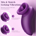 Realistic Tongue Vibrator with Licking Motion - Quiet, Waterproof