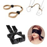Bdsm Bondage Set Women Sex Toys, Bdsm Toys Kit Adult Sex Toys With 1Pcs Adjustable Handcuffs Anklets Bondage Rope & Sex Blindfold, Bondage Restraints Sex Rope & Eye Mask Bondage Gear & Accessories