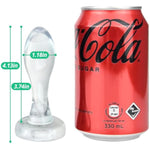 Transparent Anal Plug - Prostate Stimulating Anal Toy G-Spot Stimulate Sex Toy With Suction Cup For Beginners Advanced Men Women Couple (S)