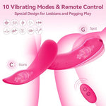 Vibrating Strap On Dildo Harness 2-in-1 Vibrator for Women & Men