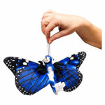 Plush Toy Butterfly (Orange Monarch Or Blue Morph) 11 Inch Wide. Soft And Cuddly Plush Realistic Toy. (Blue Morpho)
