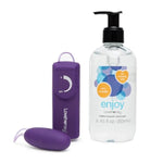 Wickedly Powerful Vibrating Egg & Enjoy Water Based Lube 8.4Fl Oz - Couple Sex Toys Bundle