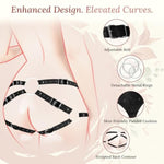 Strap On Harness Wearable Panties For Women And Men, Adjustable Plus Size Strapon Dildo Harness With Leather And Plush Lining, With 3 Interchangeable Metal O-Rings For Lesbian Gay Couples Pegging