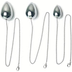 Stainless Steel Anal Beads Secure Chain Anal Plug For Training Sensory Play Metal Butt Plug Set For Beginners Advanced Users Anal Balls Bdsm Sm Fetish Anal Training Plug Adult Sex Toys?S