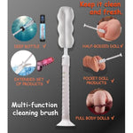 Sex Doll Cleaning Brush Care Kit Male Masturbation Cleaning Brush, Includes Brush Head And Perforated Ventilation Rod, Adult Multi-Purpose Pocket Pussy Vagina Rear Celebrity Sex Toy Cleaner