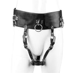 Women'S Bdsm Dildo Leather Constrained Forced Strapon Chastity Belt Lesbian Bondage Set (Vibrator Not Included) Sm Chastity Forced Orgasm Belt, Electric Waistband Harness Fixed Belt Sex Toys For Women