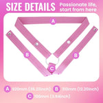 Male Chastity Cage Strap Belt - Sissy Chastity Harness Support Strap Anti-Dislodgement Auxiliary Chastity Band Belt Completely Fit The Body (Pink Three-Way Belt)