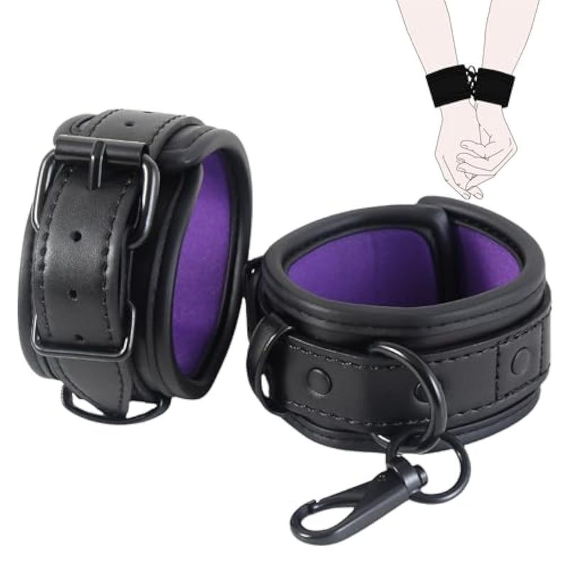 Bondage Handcuffs Sex Restraints Bdsm Sets Sex Toys Pu Leather Cuffs Adjustable Ankle Cuff Fetish Adult Sm Games For Women Men