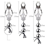 Weight Ball Nipple Clamp Adjustable Metal Nipple Clamps Non-Piercing Large Nipple Clips For Women Gravity Ball Nipple Clip Pendant Stainless Steel Nipple Clip
