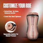 Blush Coverboy Cowboy 7.5" Self-Lubricating Masturbator - Realistic Pocket Butt Stroker For Men - Ribbed & Textured Anal Sleeve, Soft Flesh-Like Feel, Suction Control W/Squeezable Canister - (Beige)
