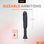 Anaconda Silicone Dildo, 7 Inch, Onyx, Ergonomic Handle