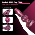 Knotted Dog Dildo With Suction Cup, 8.6Inch Thick Silicone Strap On Anal Dildos Plug Sex Toys For Advancer Women G Spot And Men Gay Couples(Normal)