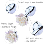 3 Pcs Metal Anus Plug Sex Toys With Beautiful Flower Buds, Anus Training Set, Anus Training Kit Adult Toys, Anal Dilator Prostate Massager Anal Sex Toys For Beginners, Men, Women And Couples