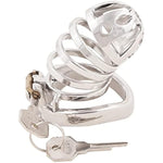 Stainless Steel Long Cock Cage Stealth Lock For Sm Penis Exercise Sex Toys J3555 55Mm