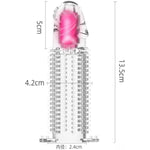 Vibrating Penis Sleeve Cock Sleeve Enlarge Extender Penis Rings Reusable Penis Sleeve Ribbed Lengthen Thicken Harden For Adult Men Couples Sex Toy