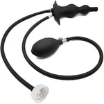 Silicone Inflatable Anal Plug Pull Bead Anal Enema Cleaner With Shower Interface And Water Bottle Interface Sm Sex Toy