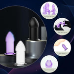 Anal Plug Set 5 Pcs Soft Silicone Butt Plugs Hollow Anal Dilator Adult Anal Trainer Anales Sex Toys Bondage Kit For Men Women Couples (White)