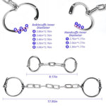 Bdsm Bondage Restraints Set For Couples, Adjustable Handcuffs Ankle Shackles, No Lock Design For Sm Sex Games, Comfortable Durable Sex Toys