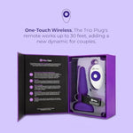 Trio Vibrating Anal Plug 2 - Silicone Butt Plugs Vibrator With Remote, Anal Sex Toys For Adults - Purple