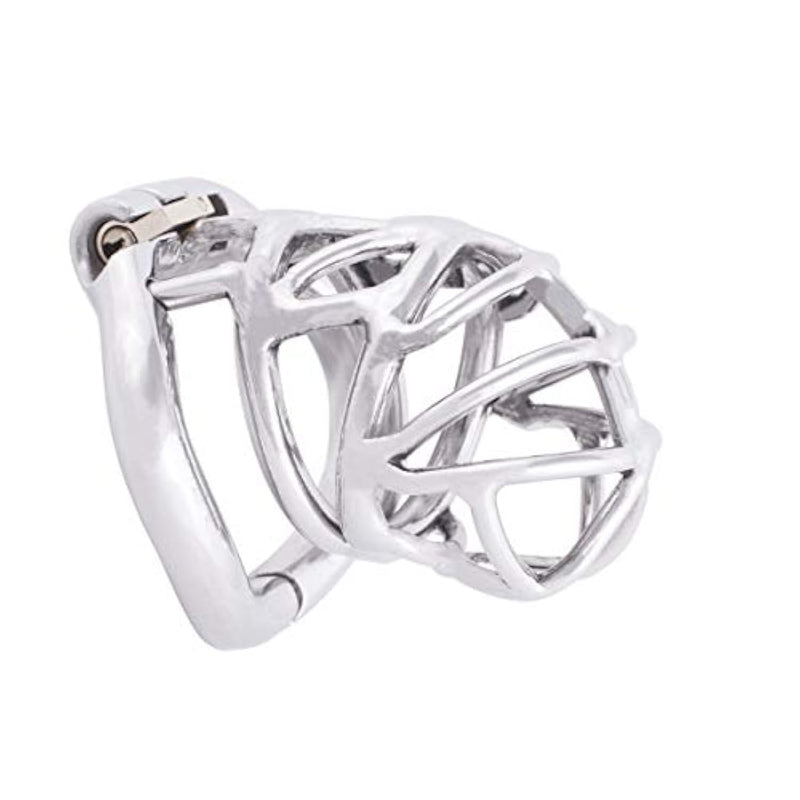 Medical Grade Stainless Steel Chastity Device Ergonomic Design Belt Restraint Men Bondage Fetish K545 (45Mm/ M Size)