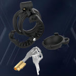 Barbed Sm Cock Cage With Two Invisible Locks Male Sex Toys Chastity Cage With 4 Different Sized Activity Rings, Nylon Resin Chastity Device For Exercising Man'S Penis (Flat Ring)