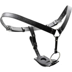 Women Chastity Belt Strap-On Harness Pu Leather Sm Erotic Sex Toy Bondage Strap Dildo Harness Adjustable Belt Lesbian Double Dildo Straps Trousers For Butt Plug And Dildo