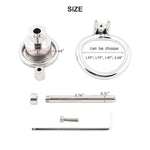 Men'S Chastity Cage Negative Flat Extreme Small Stainless Steel Contrary Casity Cage With Stainless Steel Catheter J15253 53Mm