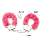 Metal Handcuffs With Keys For Cosplay Police, Play Toy Metal Handcuffs Party Supplies Costume Accessories, Handcuffs Prop Dress Ball Party (Silver) (Pink)
