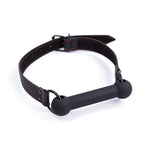 Leather Bondage Toys Faux Leather Open Mouth Gag With Silicone Bar, Bondage Restraints Bite Gag Adult Sex Toys (Color-1)