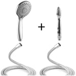 Aluminum Shower Cleaner Douche System,Handheld Water Shower Nozzle Anal Rinse Vaginal Cleaning Kit For Men And Women + Velvet Carry Bag