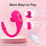 2 In 1 Wearable Vibrator Adult Sex Toys For Women,Remote Control Clitoris Anal Stimulation Novelties Adult Toys With 10 Vibration Modes,Butterfly Panty Rose Vibrator Sex Toy For Women And Couple