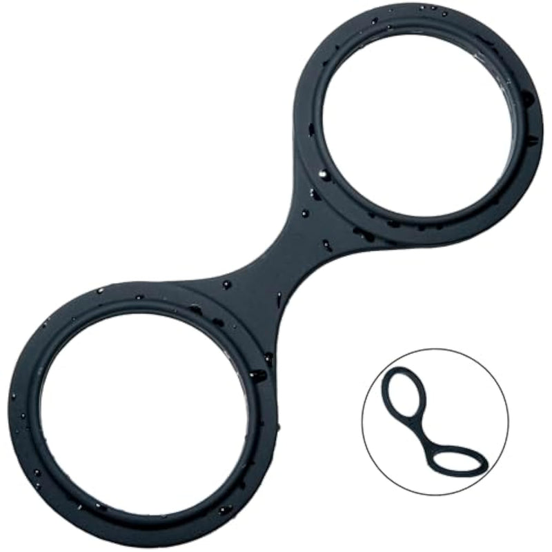 Handcuffs Silicone Toys, Realistic Police Style Costume Prop For Halloween?Black?