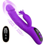 Thrusting Dildo Vibrator Sex Toys For Women, Sex Toy Rabbit G Spot Dildo Vibrators With 9 Thrust 9 Vibration Modes, Silicone Clitoral Bunny Stimulator Couple Adult Sex Toys, Purple