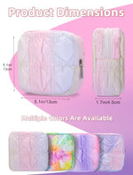 Quilted Period Bag, Period Pouches for Teen Girls Women(Rainbow-2)