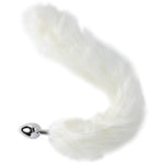 Metal Anal Plug With Long Furry Tail Stainless Steel Fox Tail Butt Plug For Pet Play, Cosplay, Roleplay, And Kinky Bedroom Fun Tapered Base Animal Tail Anal Toy For Adults Small, Black