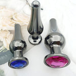 Anal Butt Plug 3-Piece Set - Expanding Metal Trainer Kit With Ergonomic Design Adult Sex Toys For Couples And Solo Use