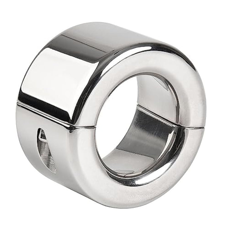 Metal Stainless Steel Bondage Weighted Cock Ring For Male Erection Enhancement Exercises Penis Stretcher Time-Lapse Exercise Cock Ring Adult Sex Toys(20Mm)