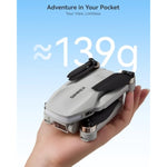 Drone With Camera For Adults 5K, Brushless Motor Drones For Kids Beginners,Fpv Foldable, Optical Flow & Altitude Hold, Wifi Live Video, Gesture/Voice Controlt,Toys Gifts For Teen Boys (Gray)