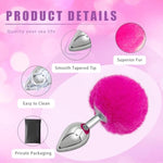 Rabbit Tail Anal Plug,Metal Buttplug,Anal Toys For Men And Women Beginners And Veteran Player,Sex Toy Can Long Time Comfortable Wear.Butt Plug For Adult Games And Dress Up Party(Large)