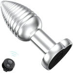 Vibrating Butt Plugs,2.87 Inch Stainless Steel Anal Plug Anal Vibrator With 10 Vibration Modes, Metal Prostate Massager Adult Sex Toys For Men Women